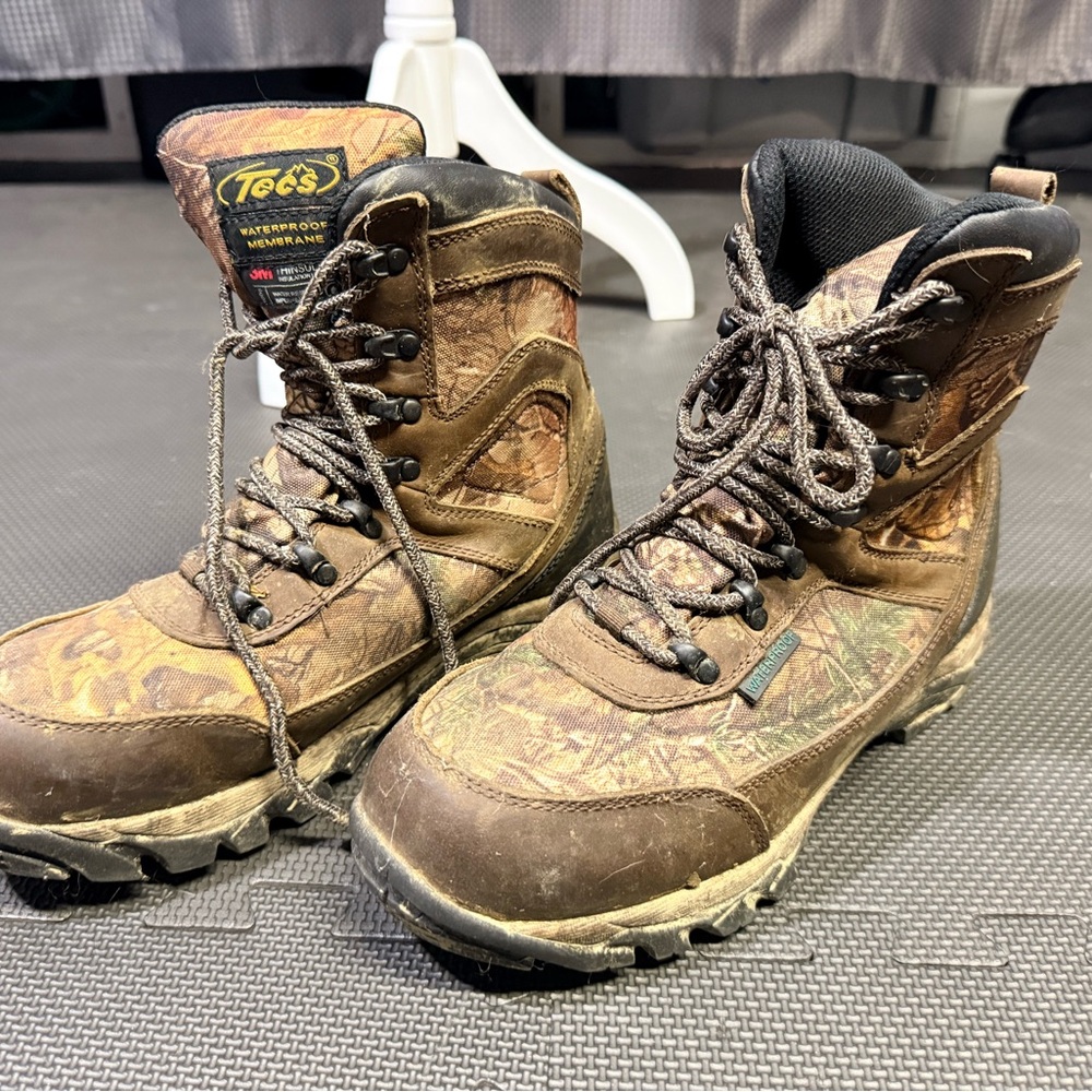 Brown Camo Waterproof WoMen's Winter & Rain Hunting Boots - Insulated 3M